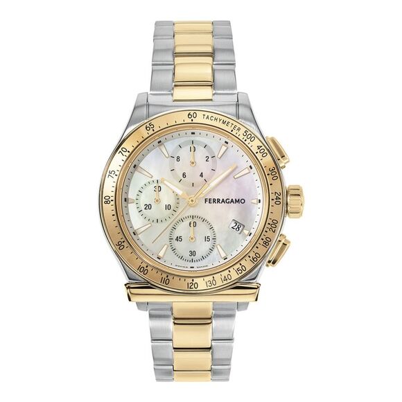 Ferragamo1927 Chrono Bracelet Watch Two Tone Womens